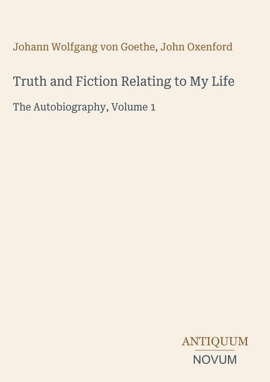 Produktbild: Truth and Fiction Relating to My Life