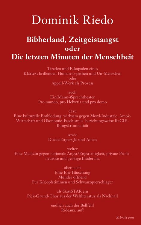 Produktbild: Bibberland, Zeitgeistangst oder Die letzten Minuten der Menschheit