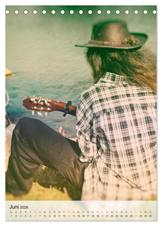 Produktbild: Gitarren Liebe (Tischkalender 2026 DIN A5 hoch), CALVENDO Monatskalender