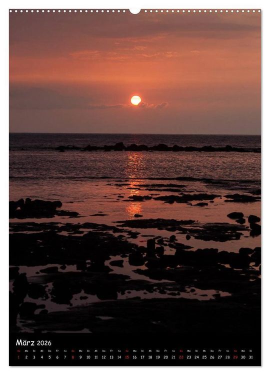 Produktbild: Hawaiian Sunsets (hochwertiger Premium Wandkalender 2026 DIN A2 hoch), Kunstdruck in Hochglanz