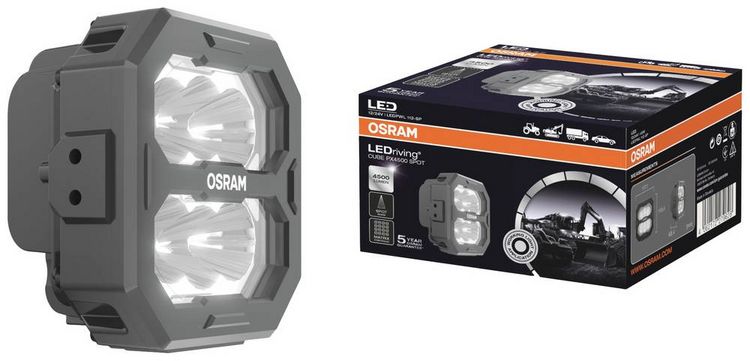 Produktbild: Osram Automotive Arbeitsscheinwerfer 12 V, 24V LEDriving&reg; Cube PX4500 Spot LEDPWL 112-SP Breites Fernlicht (B x H x T) 68.4 x 113