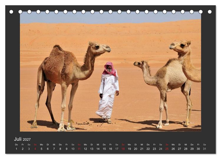 Produktbild: Zauber des Oman (Tischkalender 2027 DIN A5 quer), CALVENDO Monatskalender