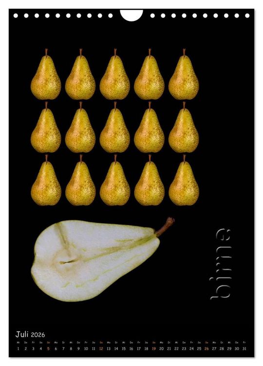 Produktbild: foodART - Fr&uuml;chte und Gem&uuml;se (Wandkalender 2026 DIN A4 hoch), CALVENDO Monatskalender