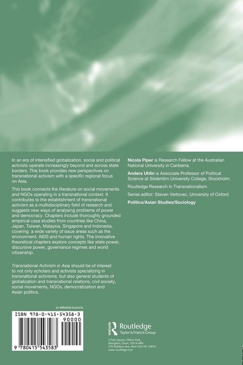 Produktbild: Transnational Activism in Asia