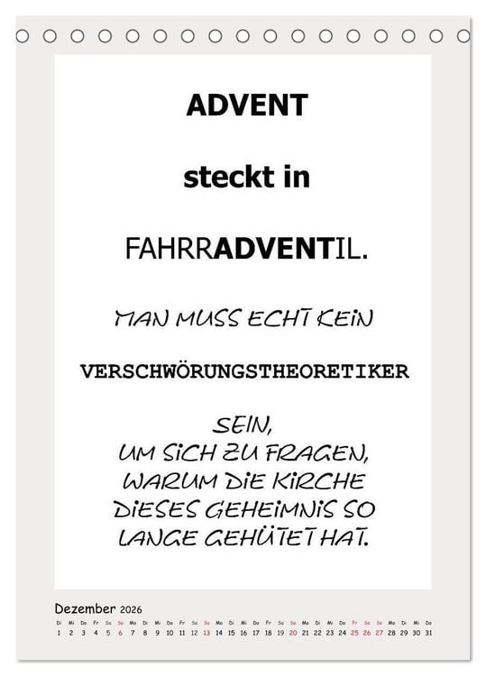Produktbild: Spr&uuml;chekalender. Witziges f&uuml;rs B&uuml;ro (Tischkalender 2026 DIN A5 hoch), CALVENDO Monatskalender