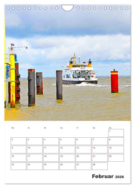 Produktbild: Hallig Hooge - Reiseplaner (Wandkalender 2026 DIN A4 hoch), CALVENDO Monatskalender