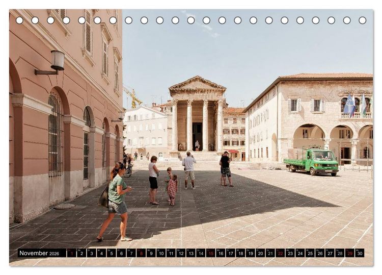 Produktbild: Pula Street (Tischkalender 2026 DIN A5 quer), CALVENDO Monatskalender