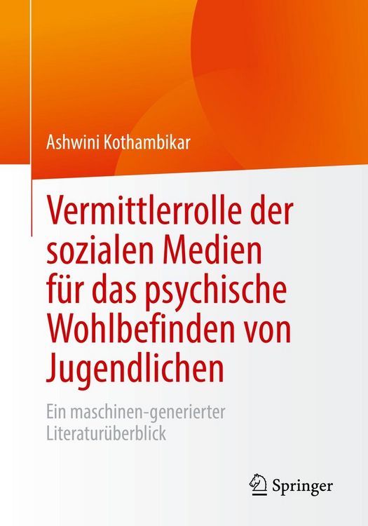 Produktbild: Vermittlerrolle der sozialen Medien f&uuml;r das psychische Wohlbefinden von Jugendlichen