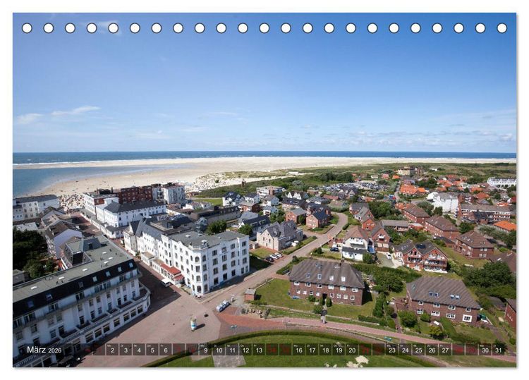 Produktbild: Ostfriesische Inseln - Borkum, Norderney, Juist, Baltrum, Langeoog, Spiekeroog, Wangerooge (Tischkalender 2026 DIN A5 quer), CALVENDO Monatskalender