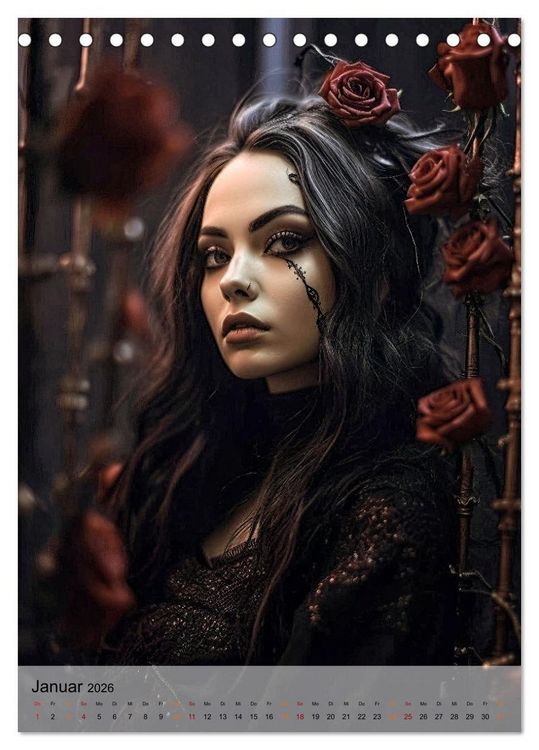 Produktbild: Gothic ist cool (Tischkalender 2026 DIN A5 hoch), CALVENDO Monatskalender