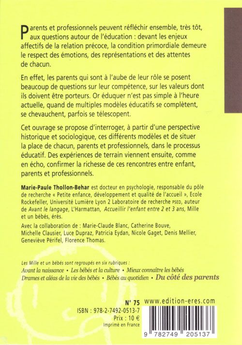 Produktbild: Parents, professionnels, comment &eacute;duquer ensemble un petit enfant?