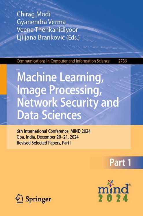 Produktbild: Machine Learning, Image Processing, Network Security and Data Sciences