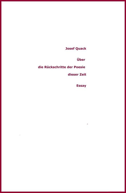 Produktbild: &Uuml;ber die R&uuml;ckschritte der Poesie dieser Zeit