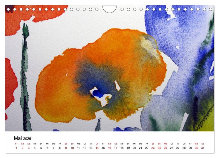 Produktbild: Bl&uuml;tenduft Aquarelle (Wandkalender 2026 DIN A4 quer), CALVENDO Monatskalender