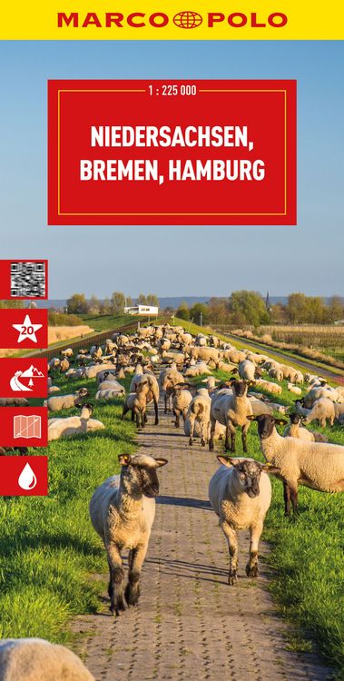 Produktbild: MARCO POLO Reisekarte Deutschland 03 Niedersachsen, Bremen, Hamburg 1:225.000