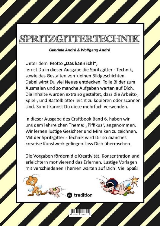 Produktbild: Craftbook - Kreatives Zeichnen - Spritzgitter Technik - R&auml;tsel - Malvorlagen - Lustige Mimiken - Story Scribbeln