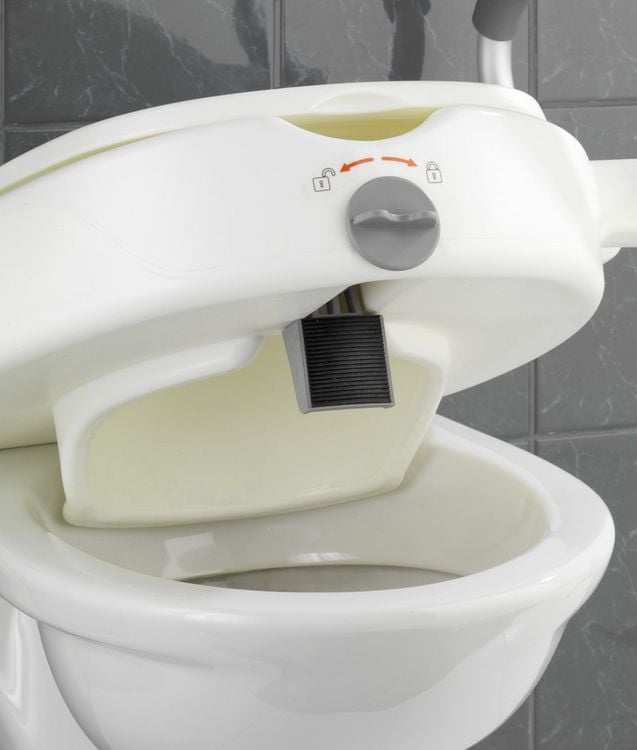 Produktbild: WC-Sitz Erh&ouml;hung mit St&uuml;tzgriffen Mod. Secura, mit Easy-Close Absenkautomatik