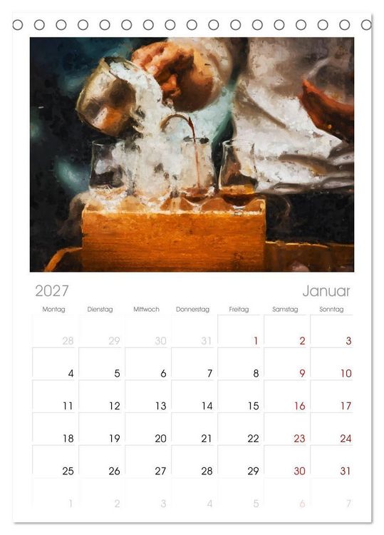 Produktbild: Tischplaner 2027 - Kaffeesatz - Kunst und Tradition (A5 Tischkalender zum Aufstellen) CALVENDO