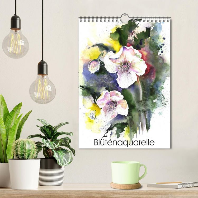 Produktbild: Bl&uuml;tenaquarelle (Wandkalender 2026 DIN A4 hoch), CALVENDO Monatskalender