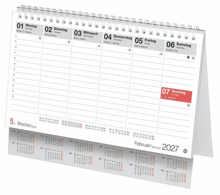 Produktbild: Schreibtischkalender &Ouml;sterreich klein 2027