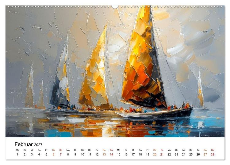 Produktbild: Segeln - Tanz mit dem Wind (hochwertiger Premium Wandkalender 2027 DIN A2 quer), Kunstdruck in Hochglanz