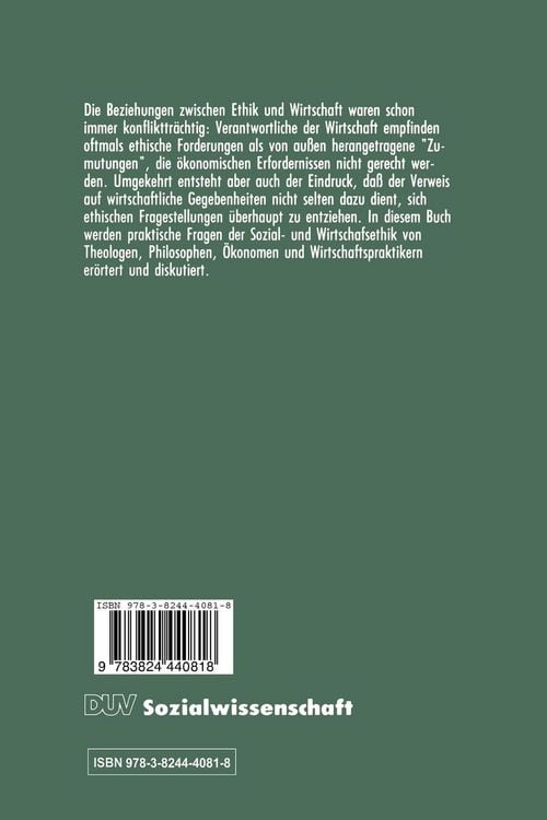 Produktbild: Wirtschaft und Ethik