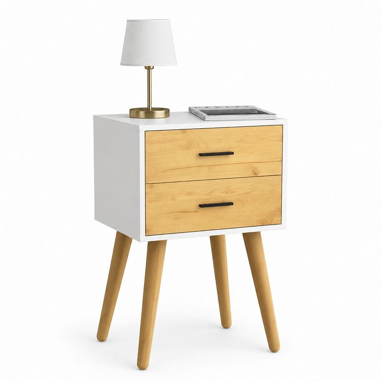 Produktbild: Nachttisch mit 2 Schublade 45x30x56 cm Singol XXL