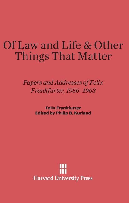 Produktbild: Of Law and Life & Other Things That Matter