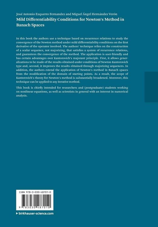 Produktbild: Mild Differentiability Conditions for Newton's Method in Banach Spaces