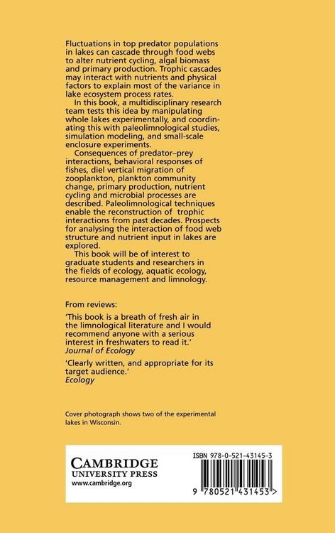 Produktbild: The Trophic Cascade in Lakes