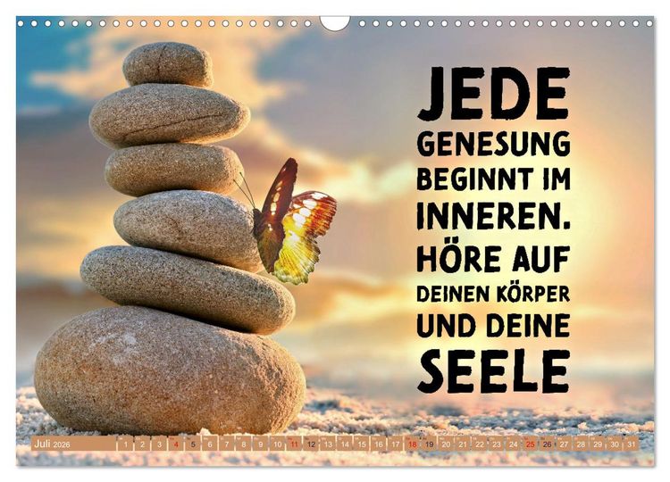 Produktbild: Gute Besserung - mit coolen Spr&uuml;chen (Wandkalender 2026 DIN A3 quer), CALVENDO Monatskalender