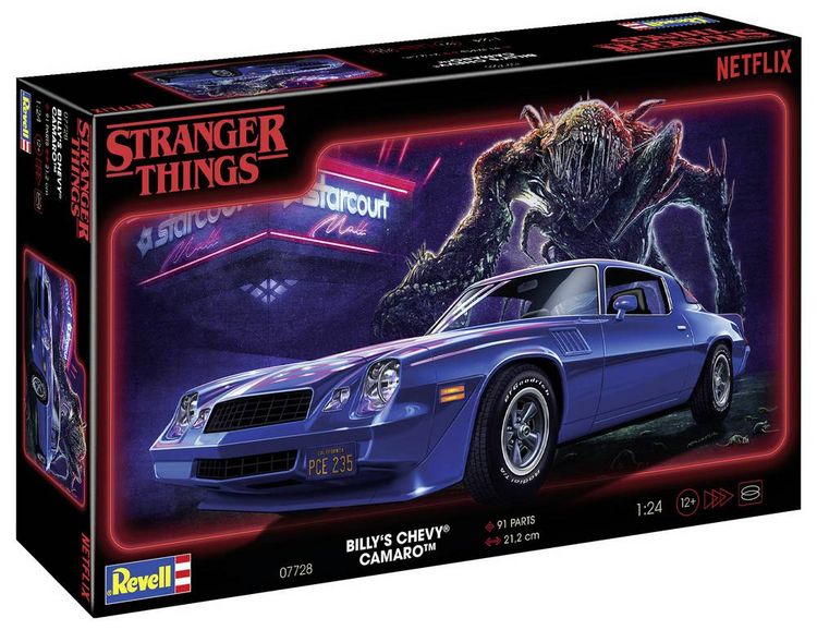 Produktbild: Revell 07728 Stranger Things Billy's Chevy Camaro Z/28 Automodell Bausatz 1:24