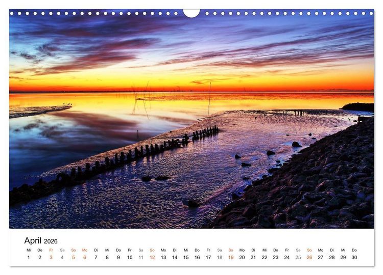 Produktbild: Nordseebad Wremen - Strandimpressionen (Wandkalender 2026 DIN A3 quer), CALVENDO Monatskalender