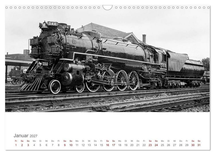 Produktbild: US-Dampflokomotiven (Wandkalender 2027 DIN A3 quer), CALVENDO Monatskalender
