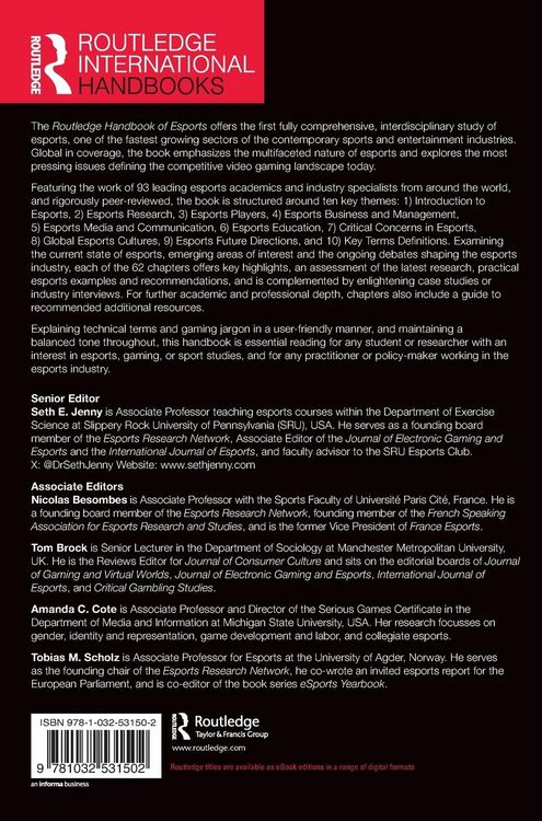 Produktbild: Routledge Handbook of Esports