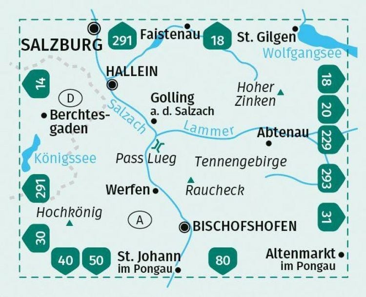 Produktbild: KOMPASS Wanderkarte 15 Tennengebirge, Hochk&ouml;nig, Hallein, Bischofshofen 1:50.000