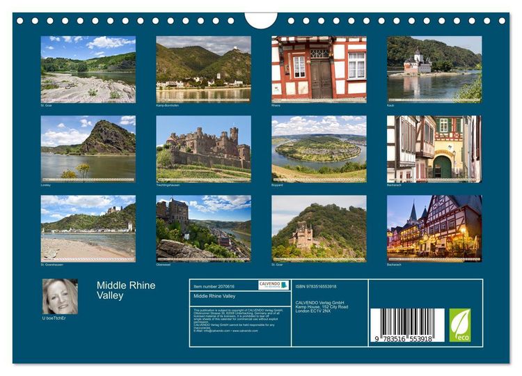 Produktbild: Middle Rhine Valley (Wall Calendar 2026 DIN A4 landscape), CALVENDO 12 Month Wall Calendar