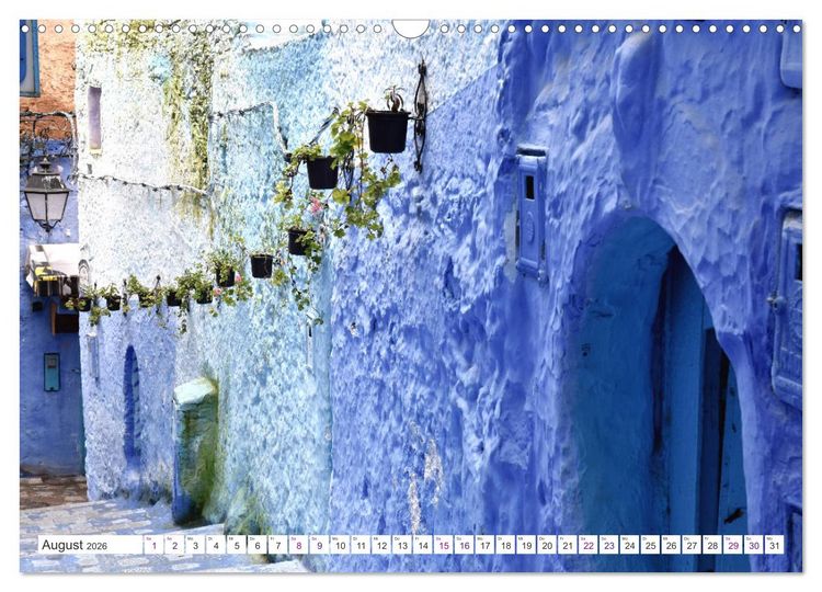 Produktbild: Chefchaouen - Blue Details (Wandkalender 2026 DIN A3 quer), CALVENDO Monatskalender