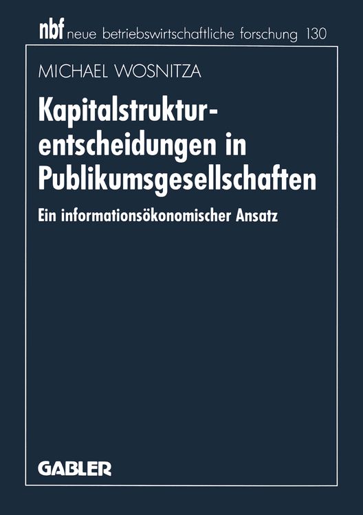 Produktbild: Kapitalstrukturentscheidungen in Publikumsgesellschaften
