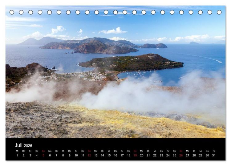 Produktbild: Liparische Inseln (Tischkalender 2026 DIN A5 quer), CALVENDO Monatskalender
