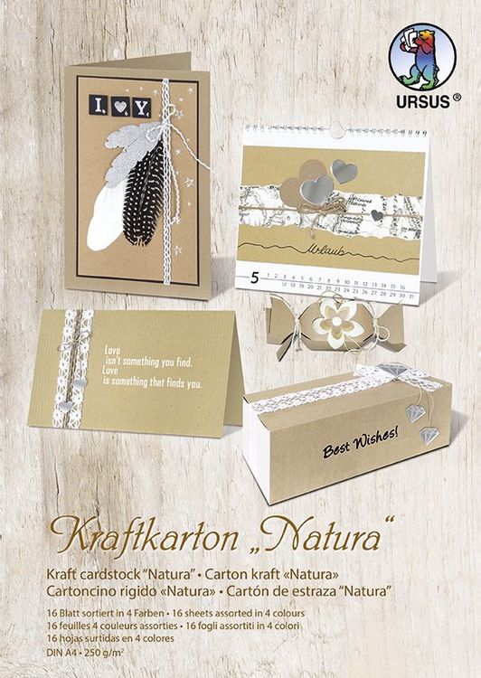 Produktbild: URSUS Kraftkartonblock "Natura", DIN A4