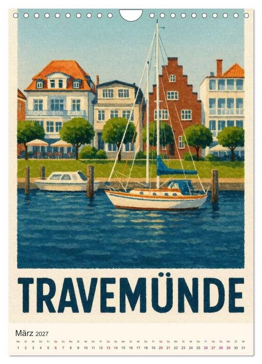 Produktbild: Norddeutsche Kleinode - City Poster (Wandkalender 2027 DIN A4 hoch), CALVENDO Monatskalender