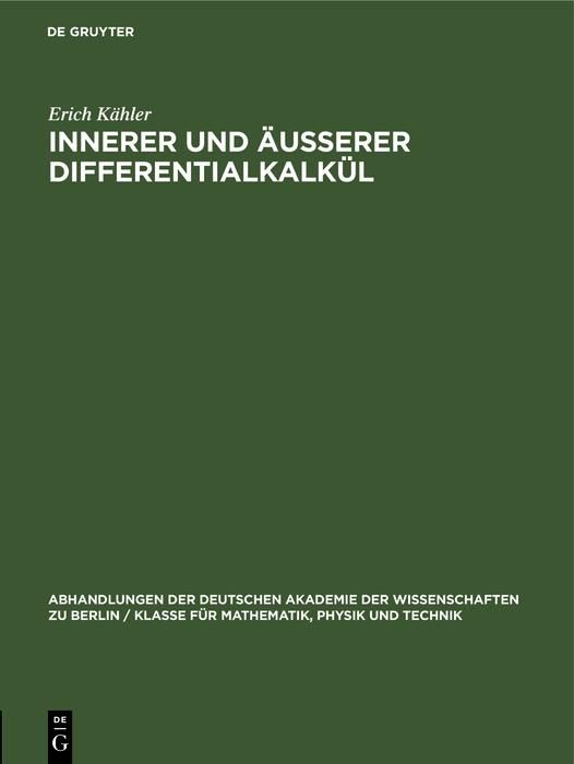 Produktbild: Innerer und &auml;usserer Differentialkalk&uuml;l