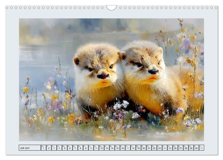Produktbild: Otter. Verspielte Abenteurer am Wasser (Wandkalender 2027 DIN A3 quer), CALVENDO Monatskalender