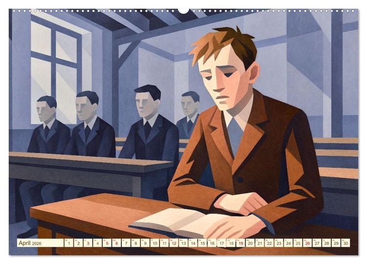 Produktbild: Hermann Hesse. Sein Leben, seine Werke (Wandkalender 2026 DIN A2 quer), CALVENDO Monatskalender