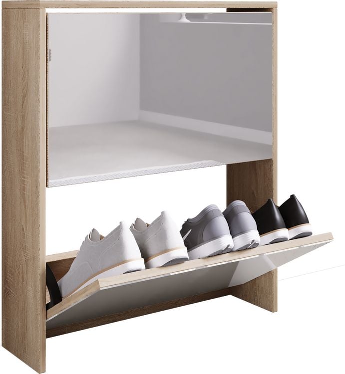 Produktbild: Holz Schuhschrank Schuhkipper Spiegel Stido L
