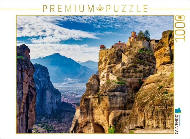 Produktbild: CALVENDO Puzzle Panoramablick auf Meteora | 1000 Teile Lege-Gr&ouml;&szlig;e 64x48cm Foto-Puzzle f&uuml;r gl&uuml;ckliche Stunden