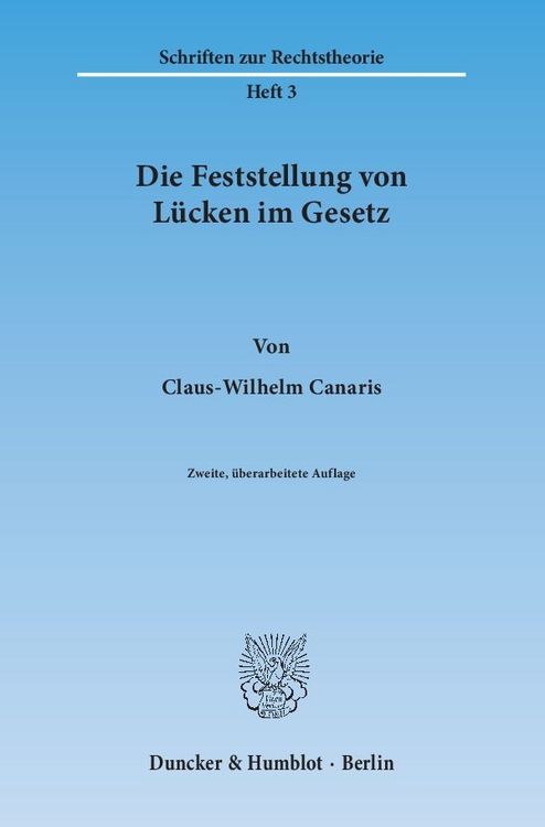 Produktbild: Die Feststellung von L&uuml;cken im Gesetz.