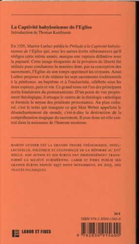 Produktbild: La Captivit&eacute; babylonienne de l'Eglise