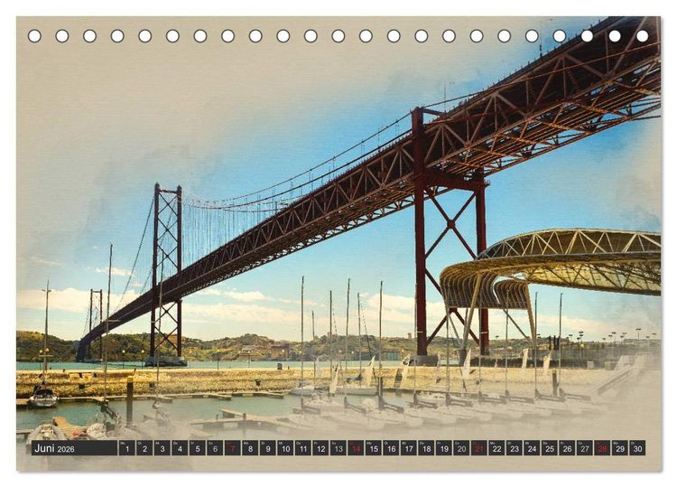 Produktbild: Traumhaftes Lissabon (Tischkalender 2026 DIN A5 quer), CALVENDO Monatskalender